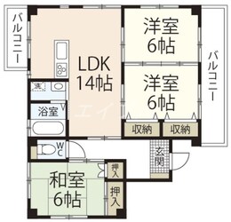 フラワーハイツⅥの物件間取画像